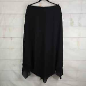 Jr Nites By Caliendo Black Assymetrical Hemline Skirt Sz 12